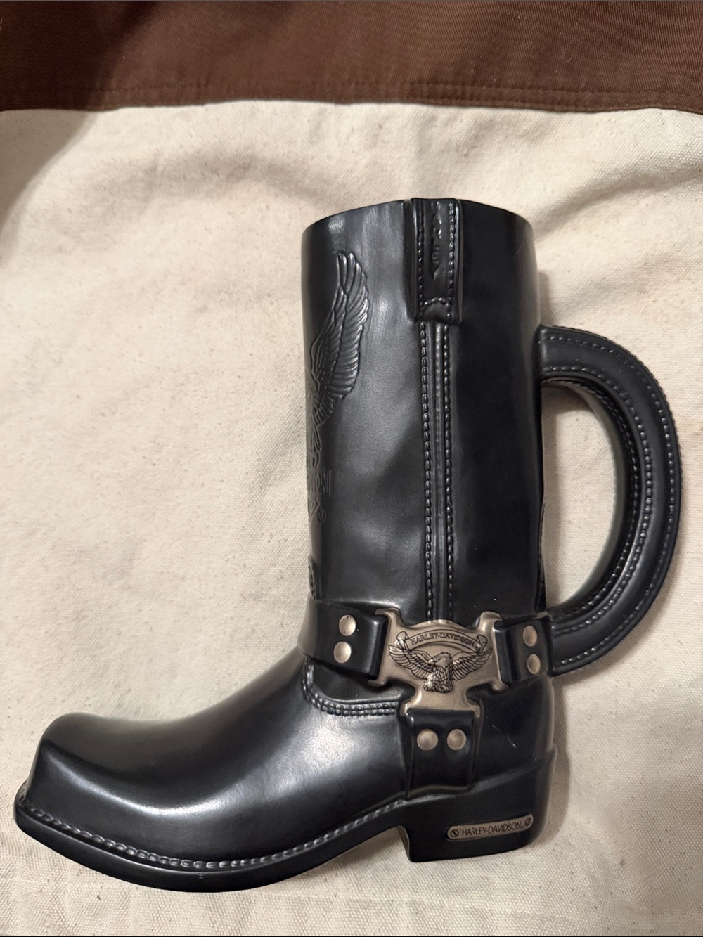 Harley-Davidson Black Men's Leather Biker Boot Mug